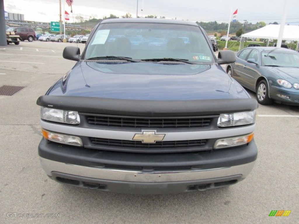 2002 Silverado 1500 Work Truck Regular Cab 4x4 - Indigo Blue Metallic / Graphite Gray photo #9