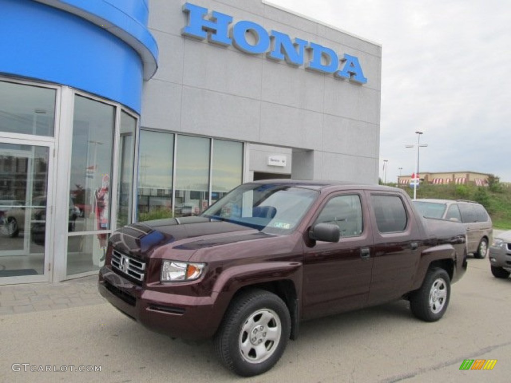 2008 Ridgeline RT - Dark Cherry Pearl / Beige photo #1