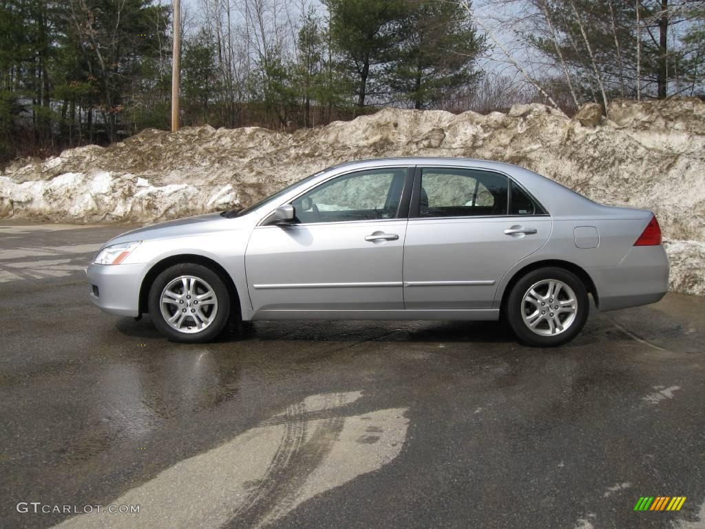 2007 Accord SE Sedan - Alabaster Silver Metallic / Black photo #6
