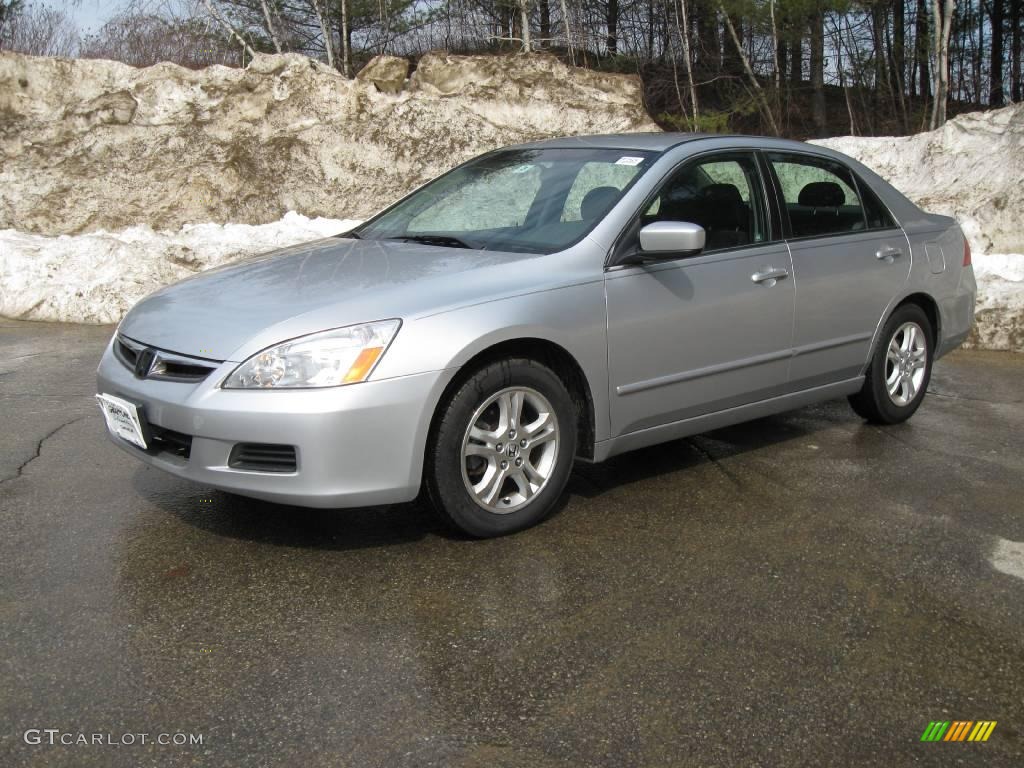 2007 Accord SE Sedan - Alabaster Silver Metallic / Black photo #8