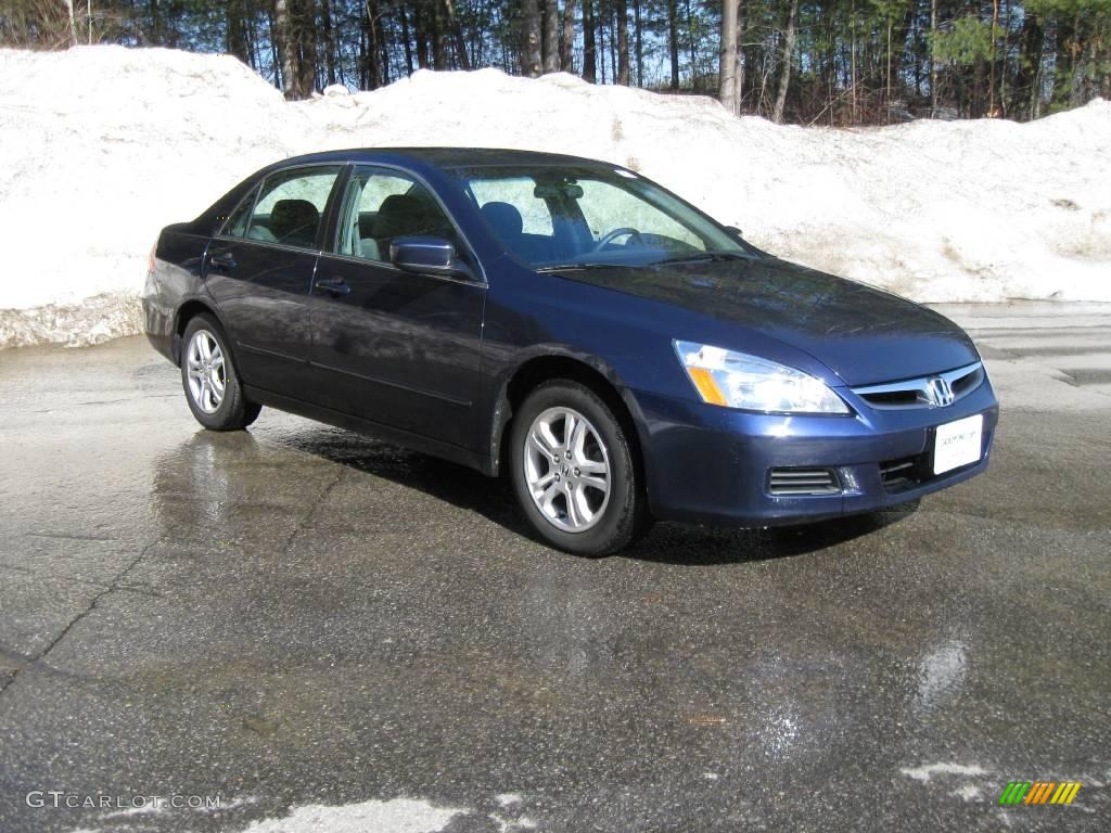 2007 Accord SE Sedan - Royal Blue Pearl / Gray photo #1