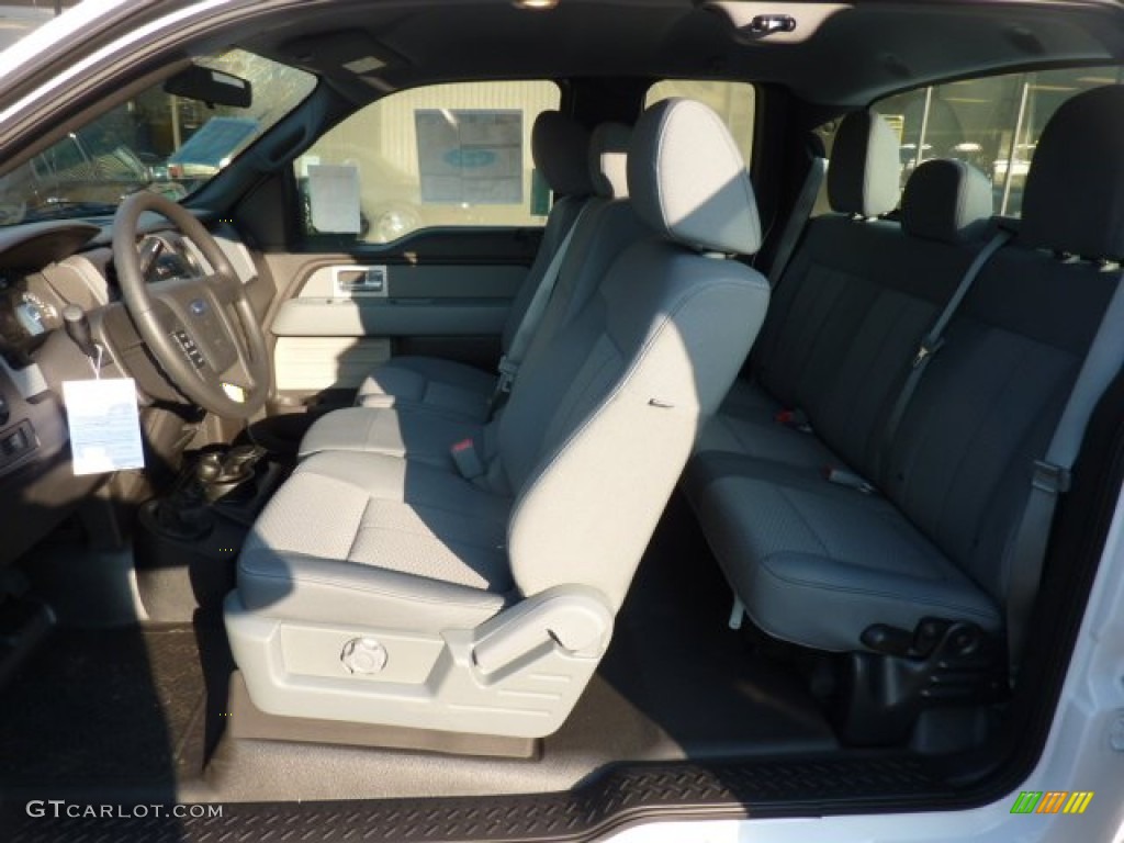 Steel Gray Interior 2011 Ford F150 STX SuperCab 4x4 Photo #54658239