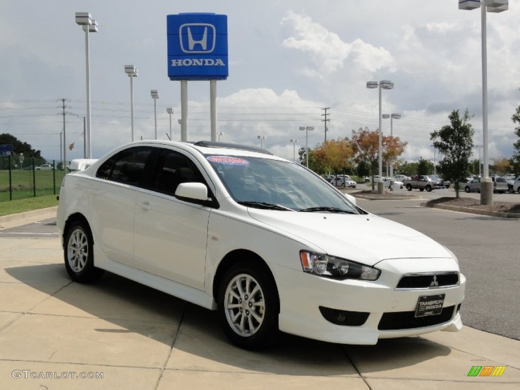 2010 Lancer ES - Wicked White Metallic / Black photo #2