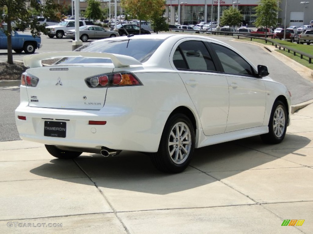2010 Lancer ES - Wicked White Metallic / Black photo #5