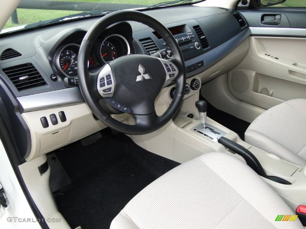 2010 Lancer ES - Wicked White Metallic / Black photo #12