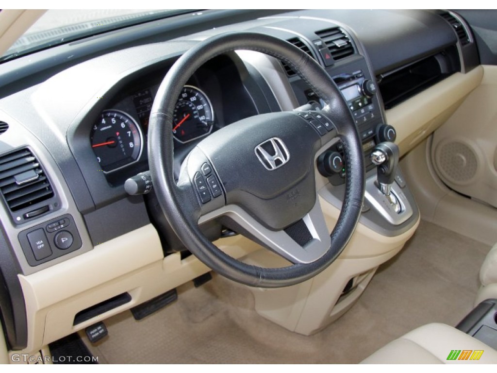 2009 Honda CR-V EX-L 4WD Ivory Steering Wheel Photo #54658455