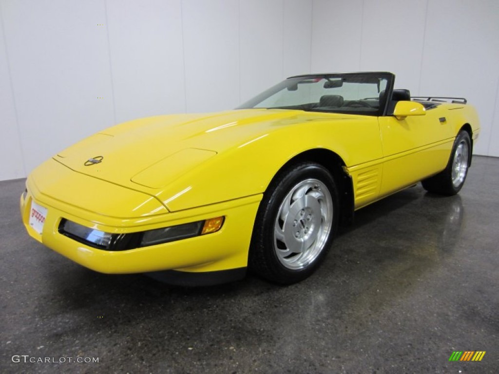 1993 Corvette Convertible - Competition Yellow / Black photo #1