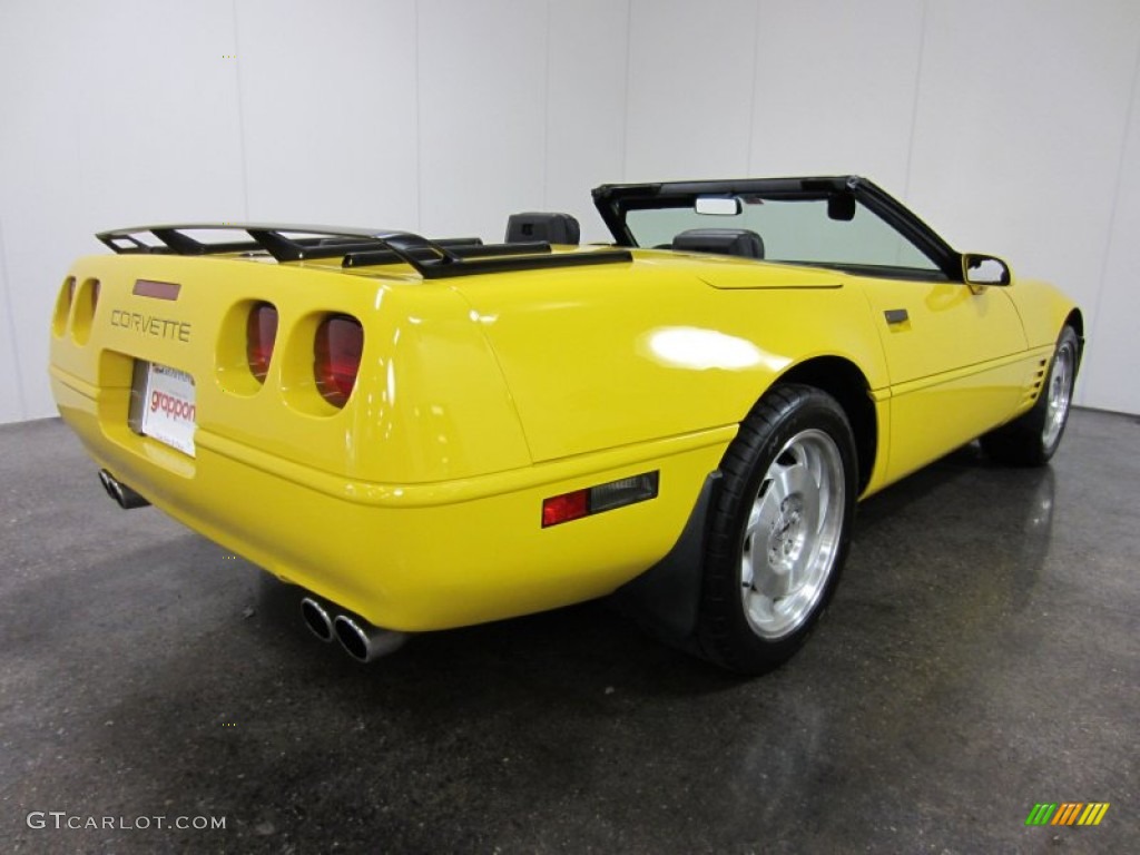 1993 Corvette Convertible - Competition Yellow / Black photo #9