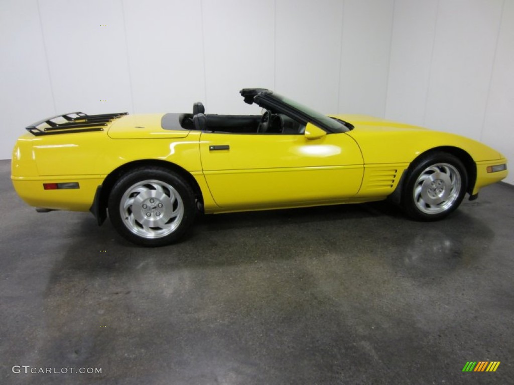 1993 Corvette Convertible - Competition Yellow / Black photo #11