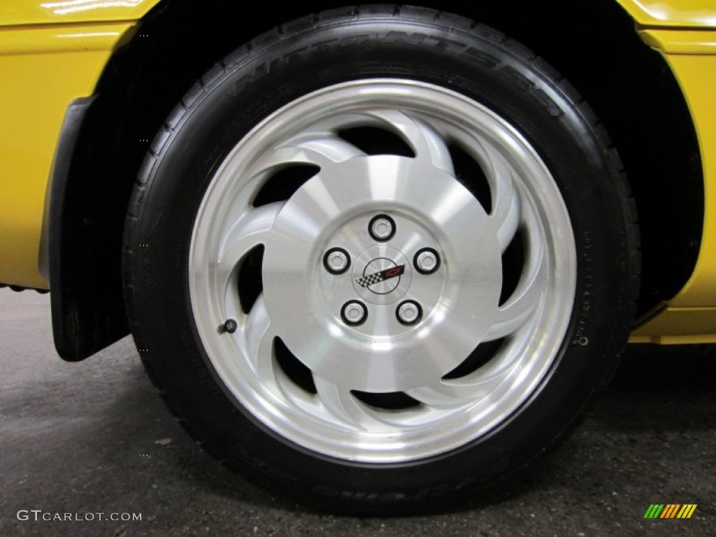 1993 Corvette Convertible - Competition Yellow / Black photo #14