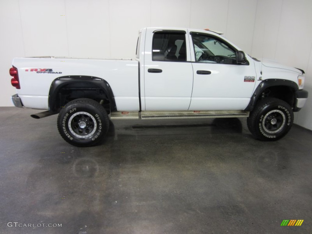 2008 Ram 3500 TRX4 Quad Cab 4x4 - Bright White / Medium Slate Gray photo #15