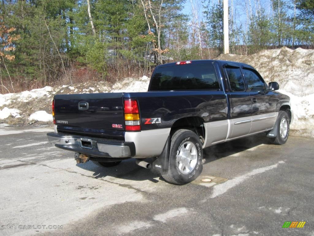 2005 Sierra 1500 Z71 Extended Cab 4x4 - Deep Blue Metallic / Pewter photo #8