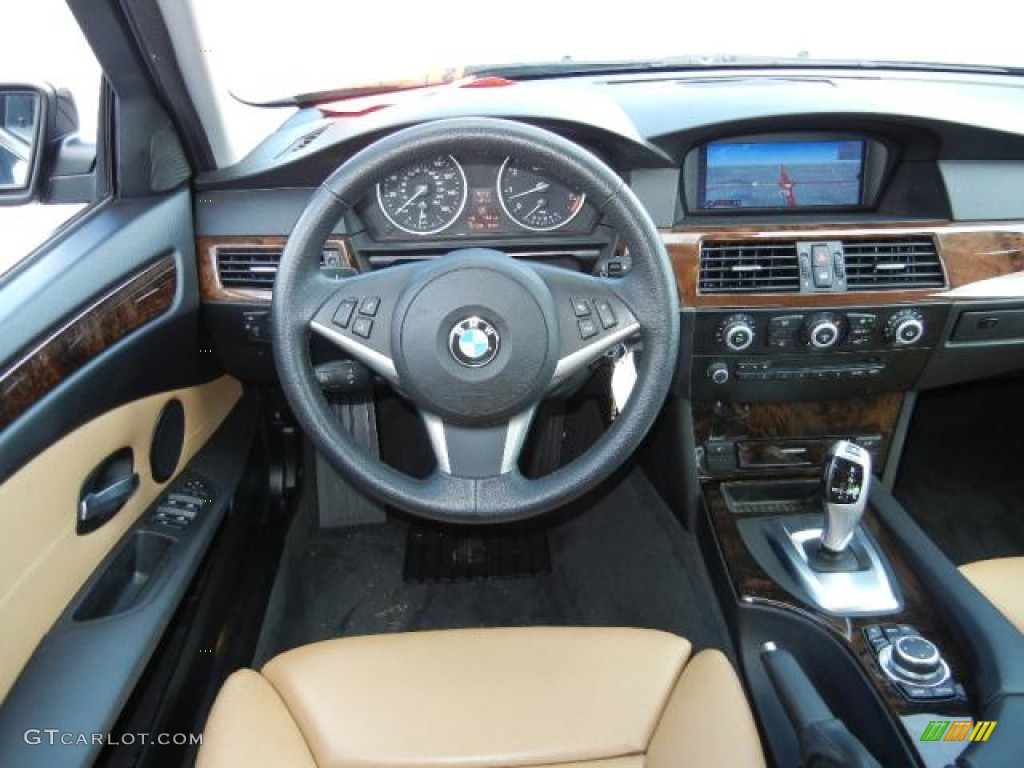 2010 BMW 5 Series 535i Sedan Natural Brown Dashboard Photo #54663100