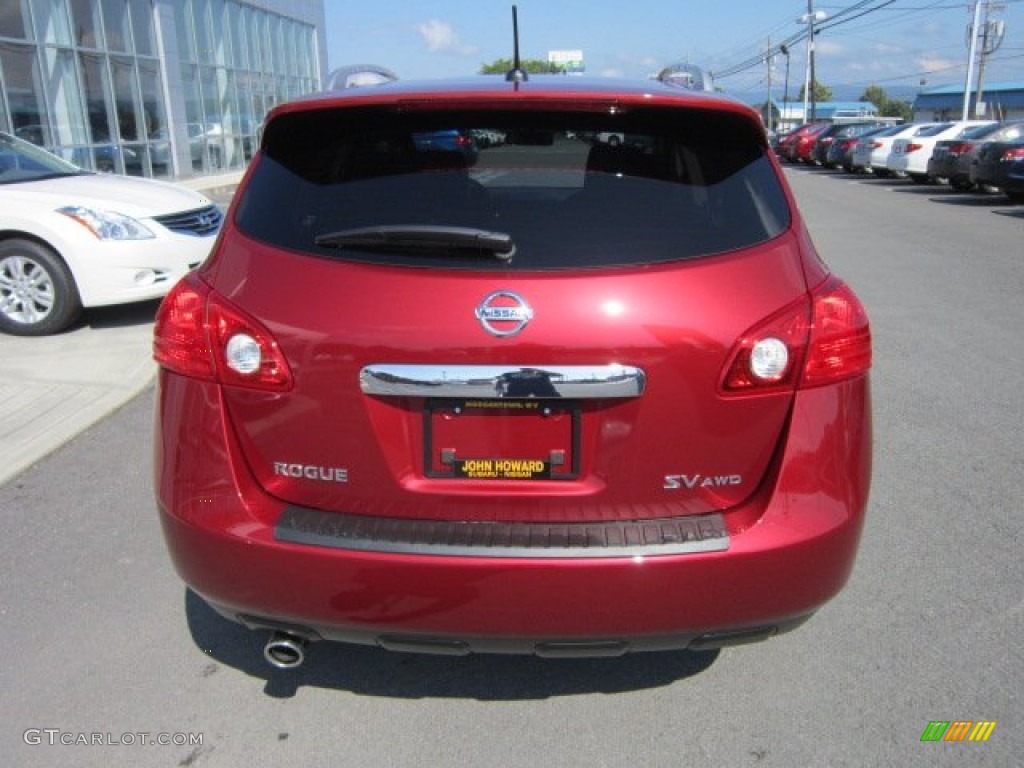 2011 Rogue SV AWD - Cayenne Red / Gray photo #6