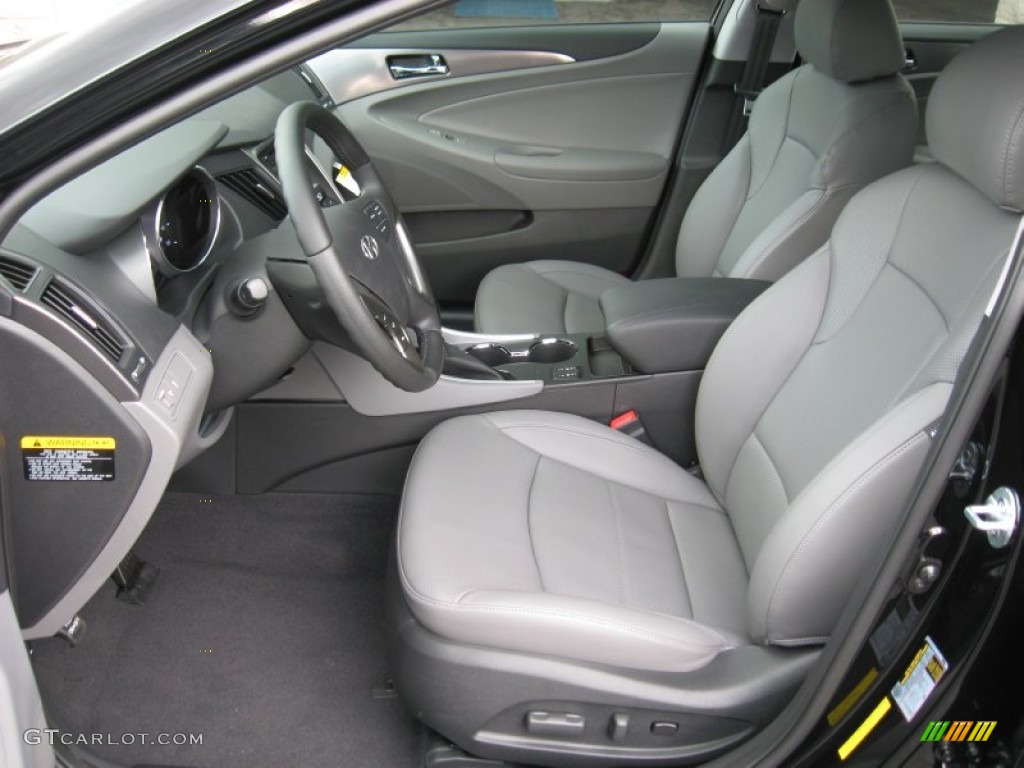 Gray Interior 2011 Hyundai Sonata Hybrid Photo #54663597
