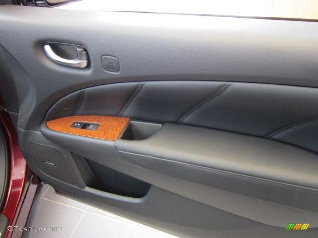 2011 Nissan Murano CrossCabriolet AWD Black Door Panel Photo #54663657