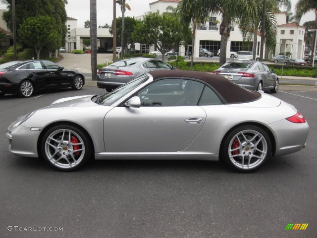 Arctic Silver Metallic 2009 Porsche 911 Carrera S Cabriolet Exterior Photo #54663782
