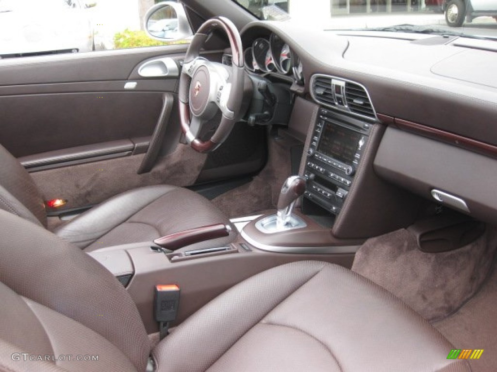 Cocoa Natural Leather Interior 2009 Porsche 911 Carrera S Cabriolet Photo #54663810
