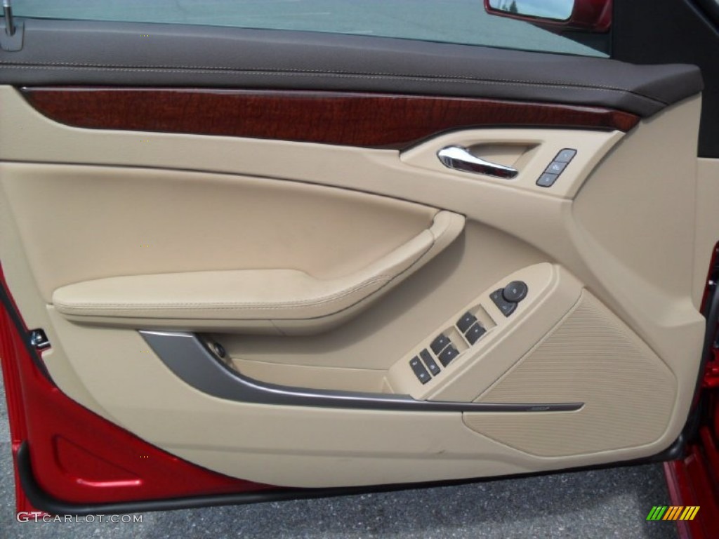 2012 Cadillac CTS 3.0 Sedan Cashmere/Cocoa Door Panel Photo #54665439