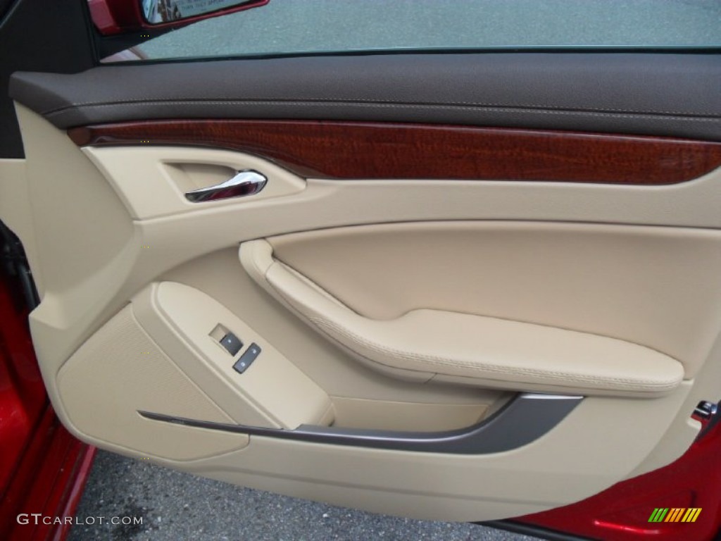 2012 Cadillac CTS 3.0 Sedan Cashmere/Cocoa Door Panel Photo #54665506