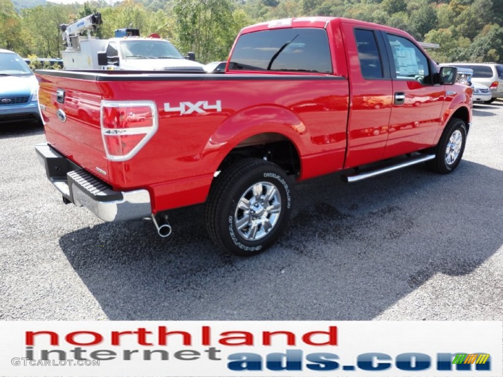 2011 F150 XLT SuperCab 4x4 - Race Red / Steel Gray photo #8