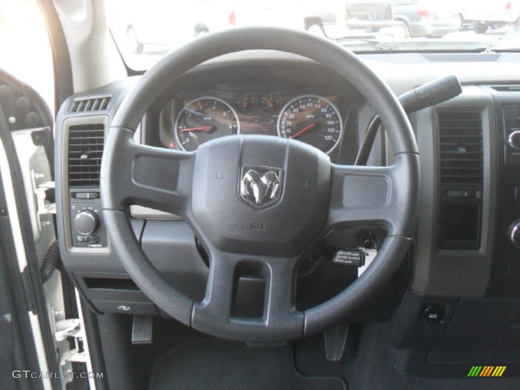 2009 Dodge Ram 1500 ST Quad Cab Dark Slate/Medium Graystone Steering Wheel Photo #54666099