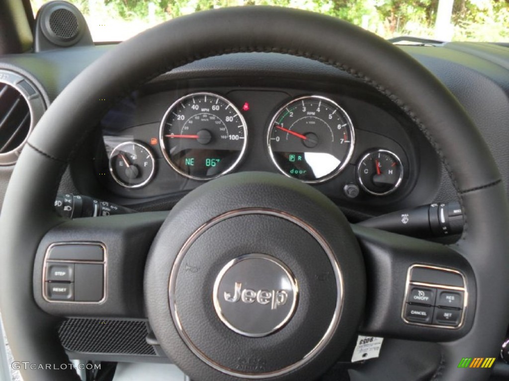 2012 Jeep Wrangler Sport S 4x4 Black Steering Wheel Photo #54666707