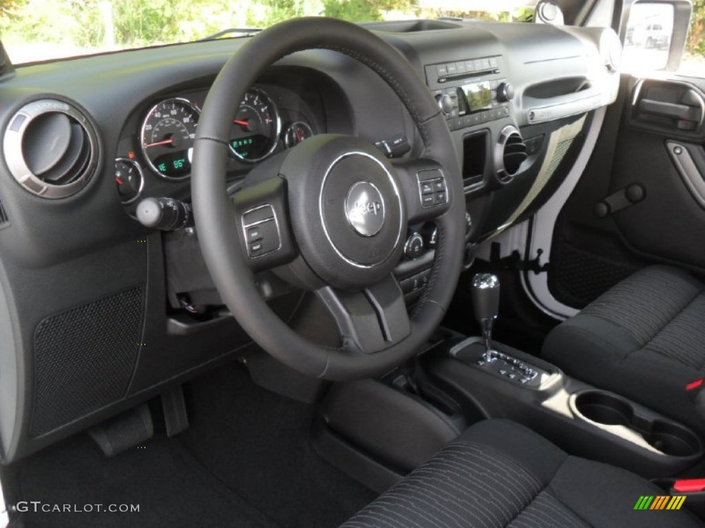 Black Interior 2012 Jeep Wrangler Sport S 4x4 Photo #54666813