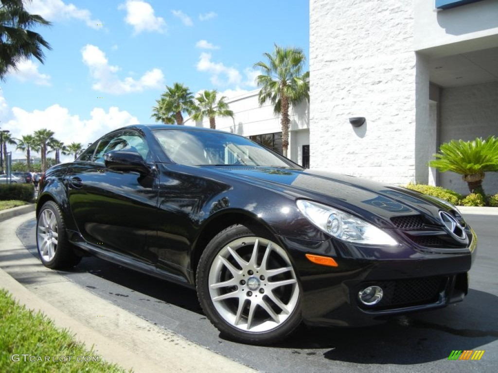 2009 SLK 300 Roadster - Obsidian Black Metallic / Black photo #4