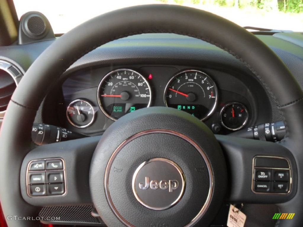 2012 Jeep Wrangler Sport S 4x4 Black Steering Wheel Photo #54667157