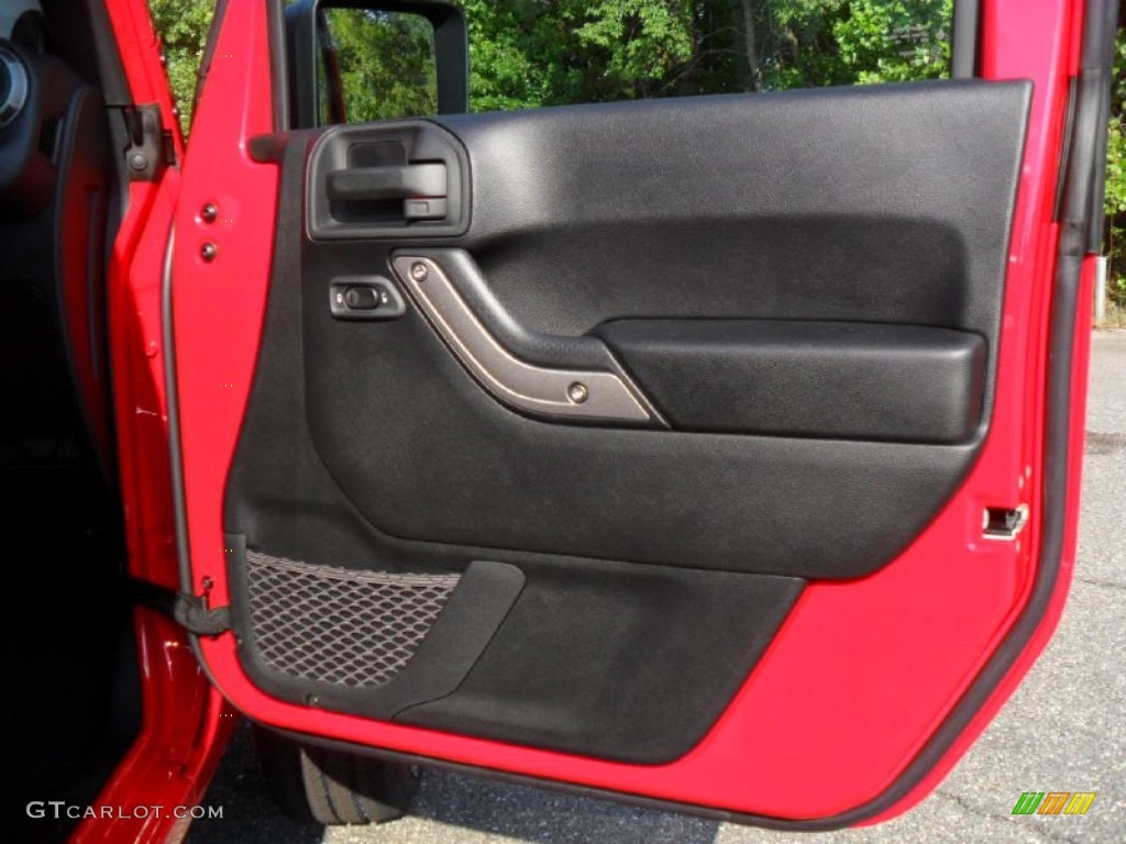 2012 Jeep Wrangler Sport S 4x4 Black Door Panel Photo #54667210