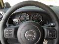 Black 2012 Jeep Wrangler Unlimited Rubicon 4x4 Steering Wheel