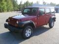 2012 Deep Cherry Red Crystal Pearl Jeep Wrangler Unlimited Sport 4x4  photo #1