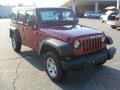 2012 Deep Cherry Red Crystal Pearl Jeep Wrangler Unlimited Sport 4x4  photo #5