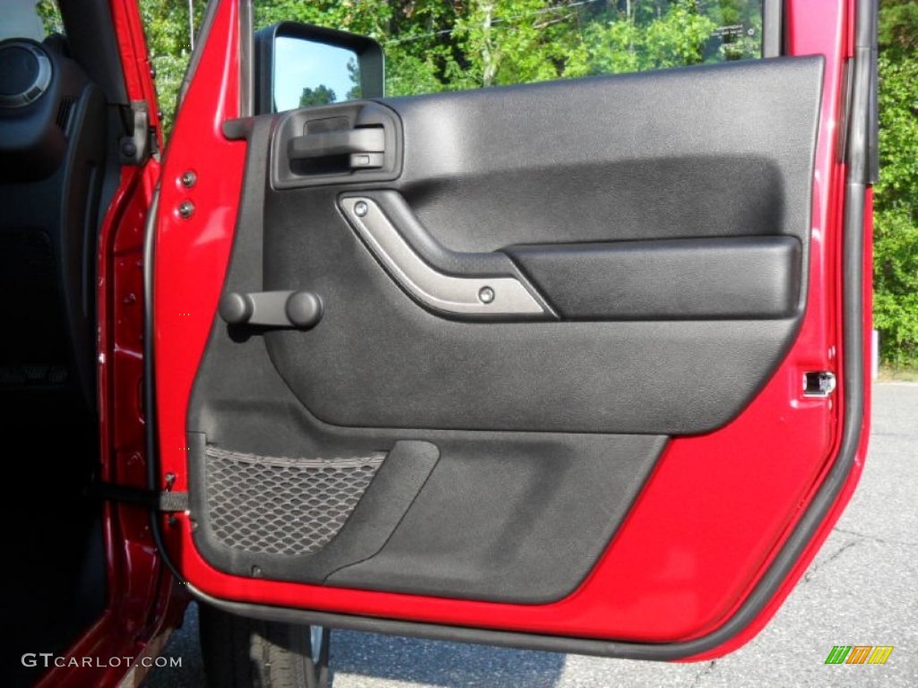 2012 Jeep Wrangler Unlimited Sport 4x4 Black Door Panel Photo #54667905
