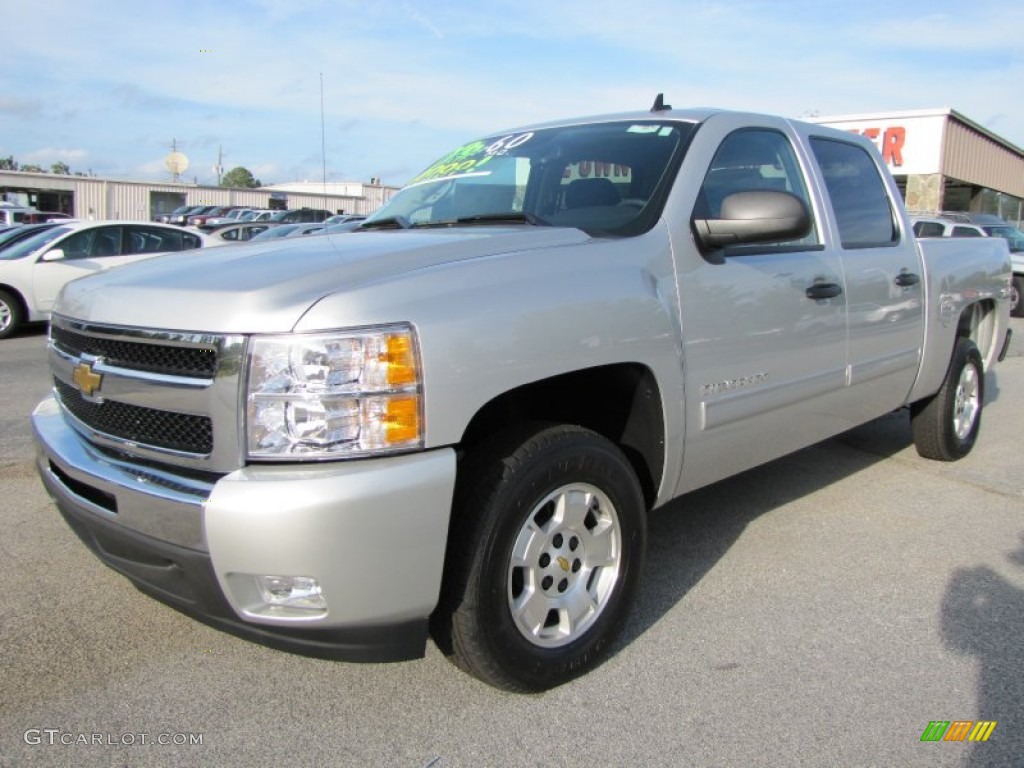 2011 Silverado 1500 LT Crew Cab - Sheer Silver Metallic / Ebony photo #3