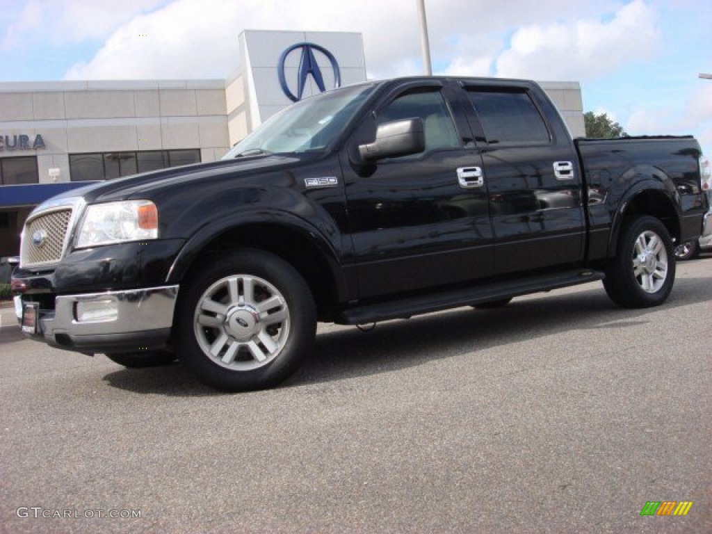 2004 F150 Lariat SuperCrew - Black / Tan photo #2