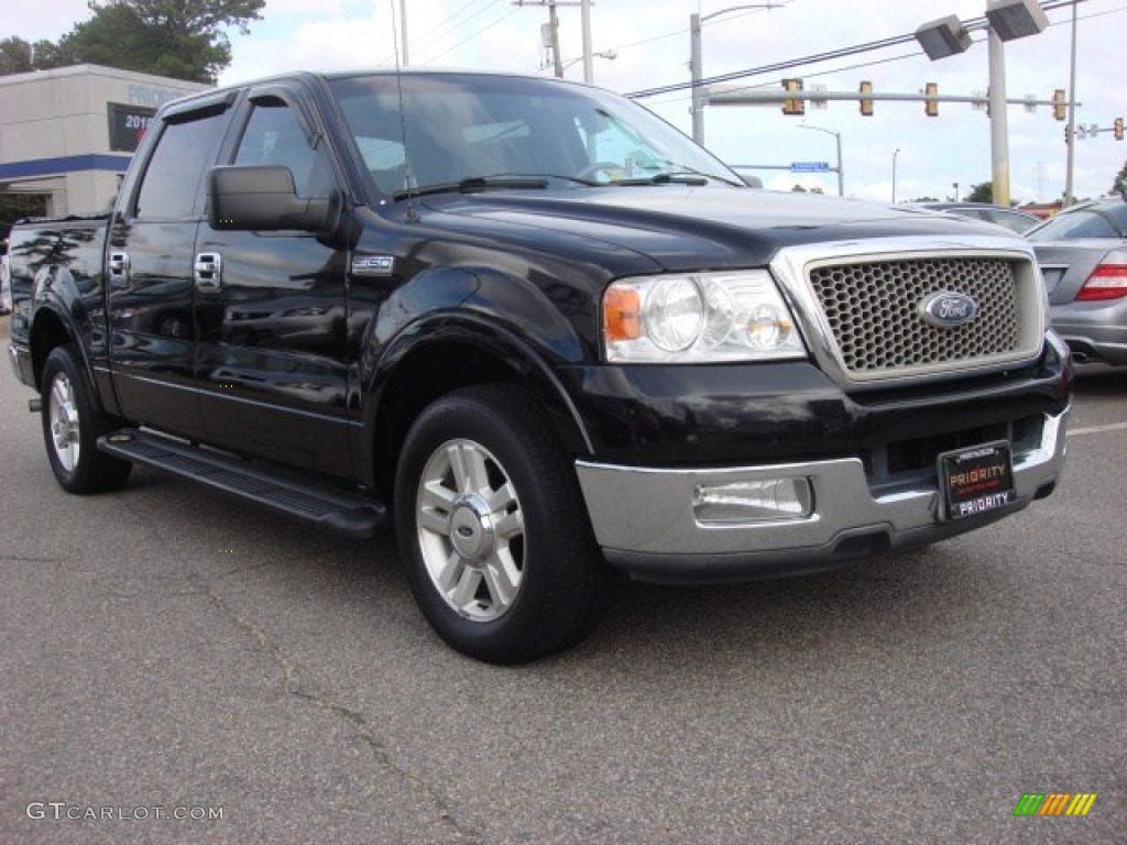 2004 F150 Lariat SuperCrew - Black / Tan photo #7