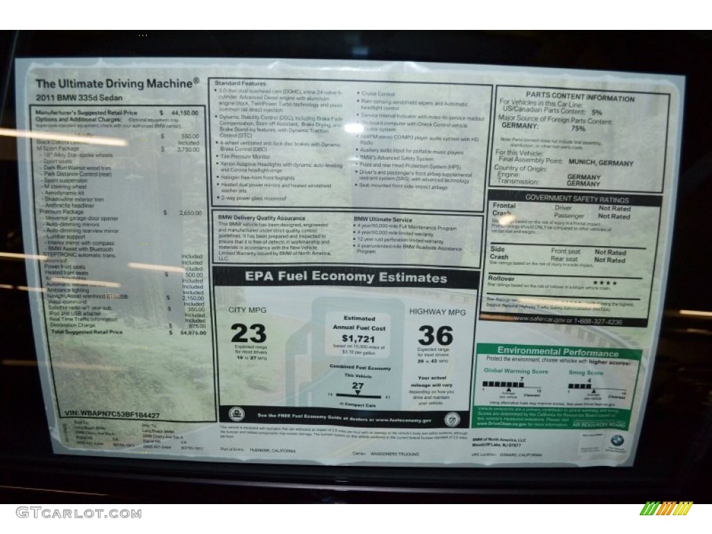 2011 3 Series 328i Sedan - Jet Black / Black Dakota Leather photo #4