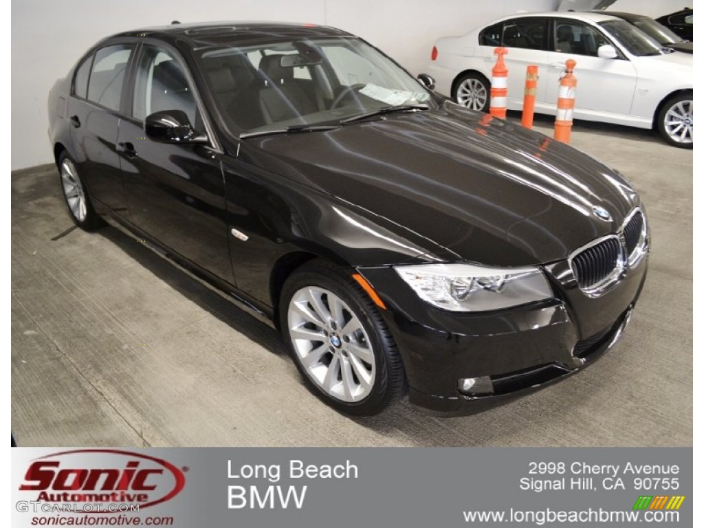 2011 3 Series 328i Sedan - Jet Black / Black Dakota Leather photo #1