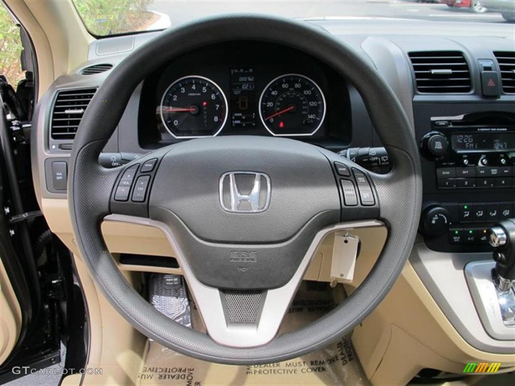 2009 Honda CR-V EX Ivory Steering Wheel Photo #54671667