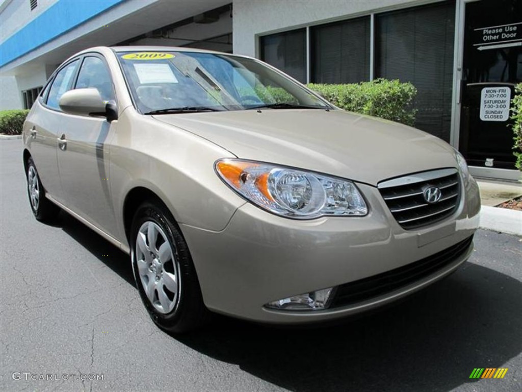 2009 Elantra GLS Sedan - Laguna Sand / Beige photo #1