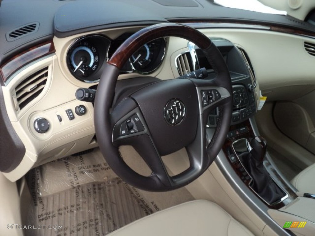 2012 Buick LaCrosse FWD Cashmere Steering Wheel Photo #54672904