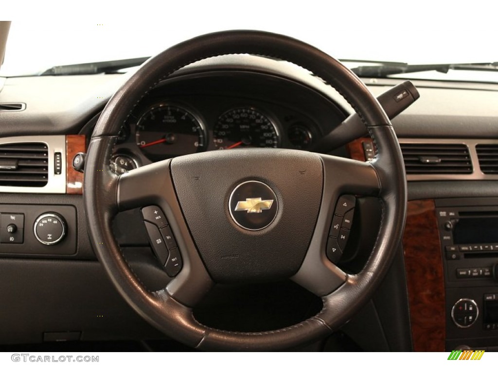 2007 Chevrolet Tahoe LT 4x4 Ebony Steering Wheel Photo #54673050