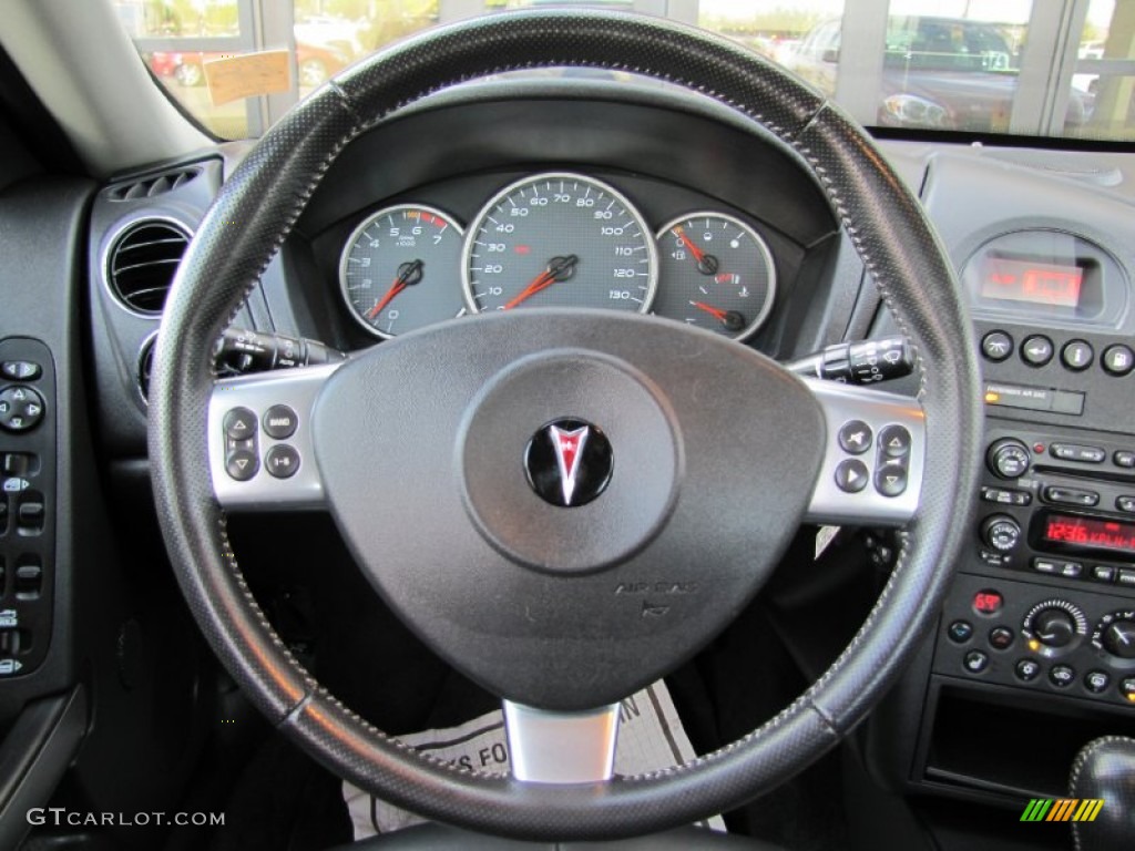 2008 Pontiac Grand Prix Sedan Ebony Steering Wheel Photo #54675774
