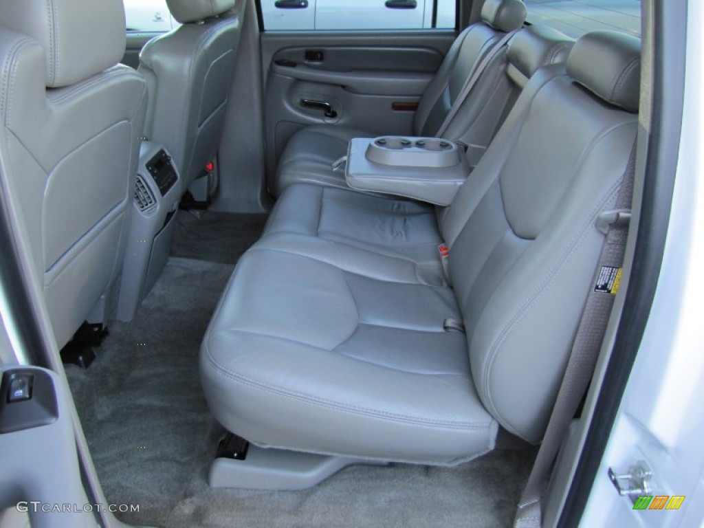 Stone Gray leather Interior 2006 GMC Sierra 1500 Denali Crew Cab 4WD Photo #54676518