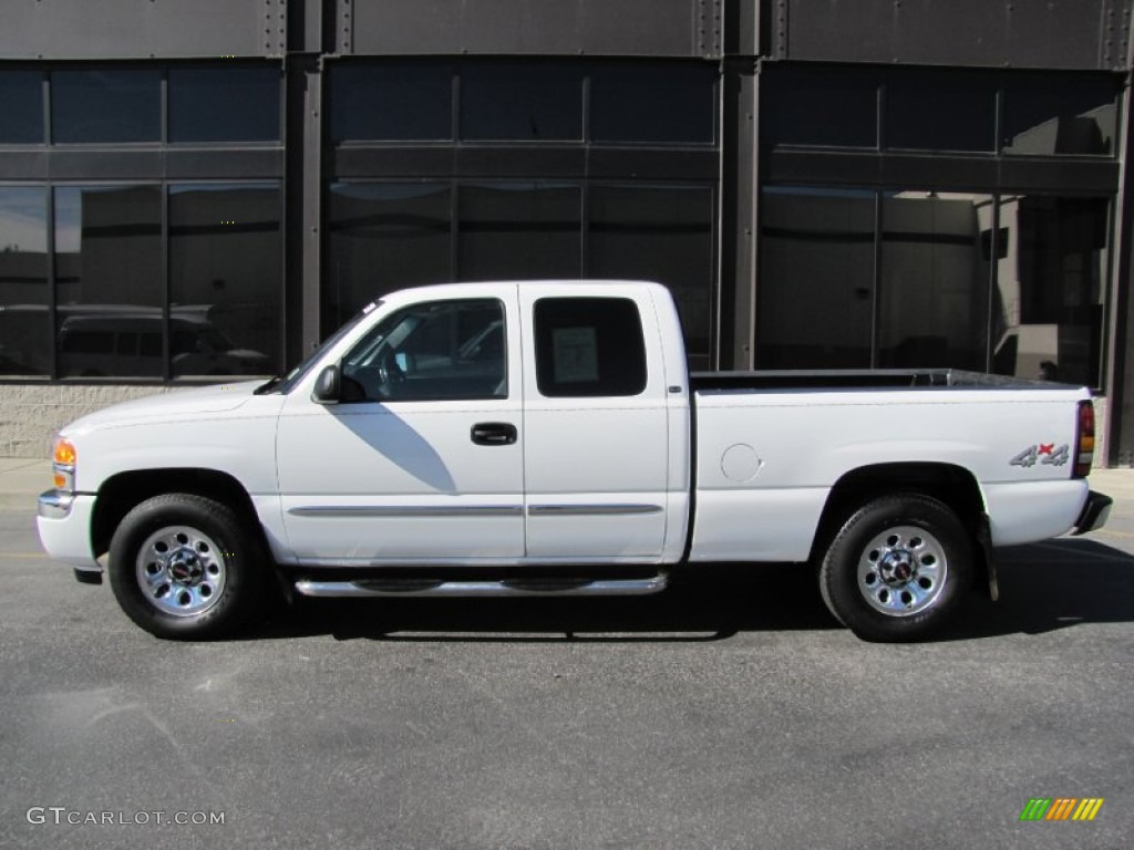 Summit White 2005 GMC Sierra 1500 SLE Extended Cab 4x4 Exterior Photo #54676632