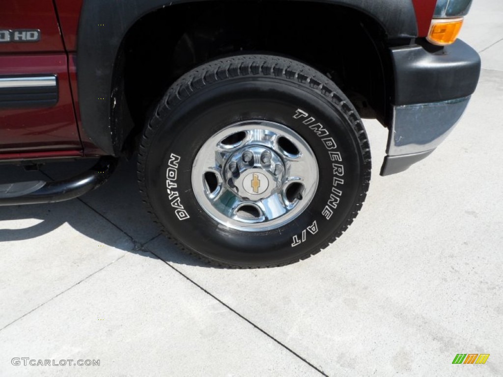 2001 Silverado 2500HD LS Extended Cab - Dark Carmine Red Metallic / Graphite photo #15