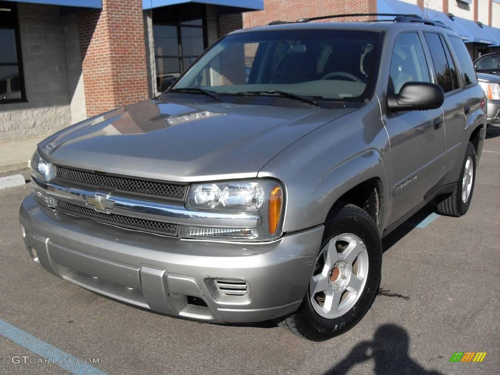 2002 TrailBlazer LS - Light Pewter Metallic / Dark Pewter photo #2