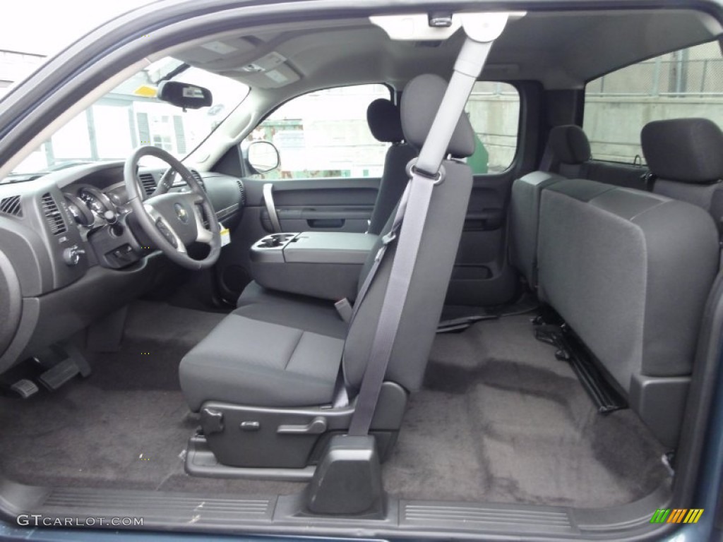 Ebony Interior 2012 Chevrolet Silverado 1500 LT Extended Cab 4x4 Photo #54678849
